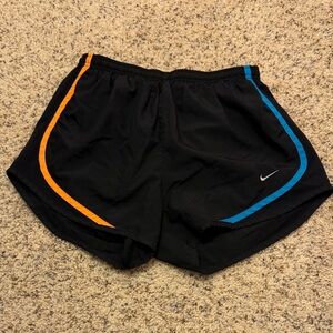 Nike Athletic Shorts in Black with Electric Blue Accent
